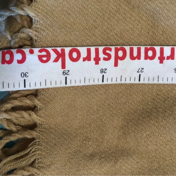 Beautiful lite brown fringed wrap/shawl cover perfect for those fall days/nights - Picture 14 of 16